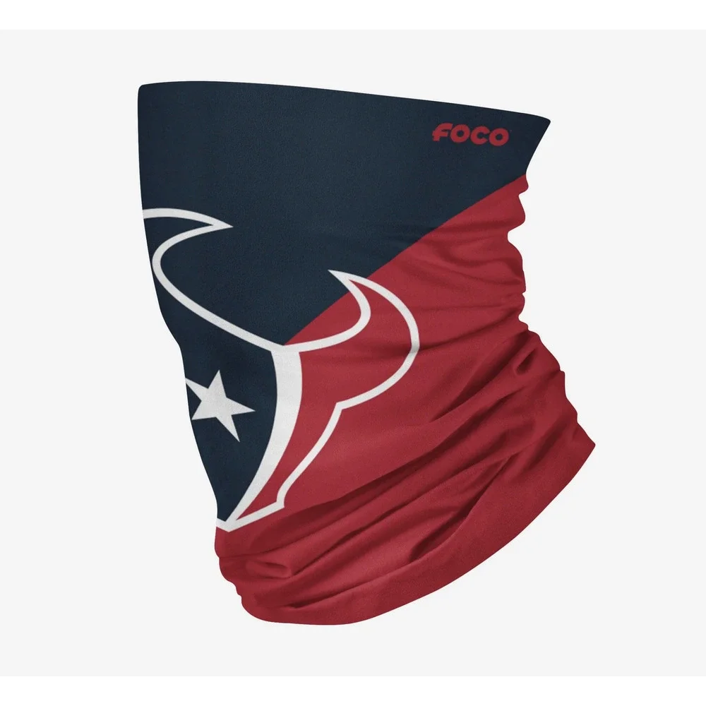 NFL Houston Texans Big Logo Gaiter Scarf - Multi-Use Face Mask Bandana - NWT